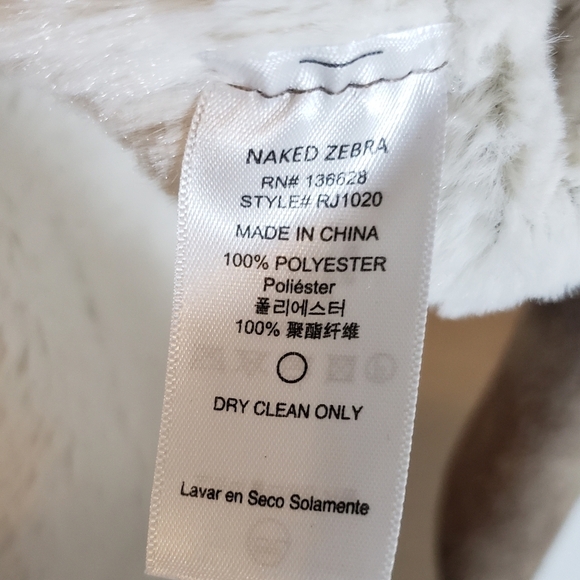 Naked Zebra Brown Faux Suede Vest Size Medium - Picture 5 of 6